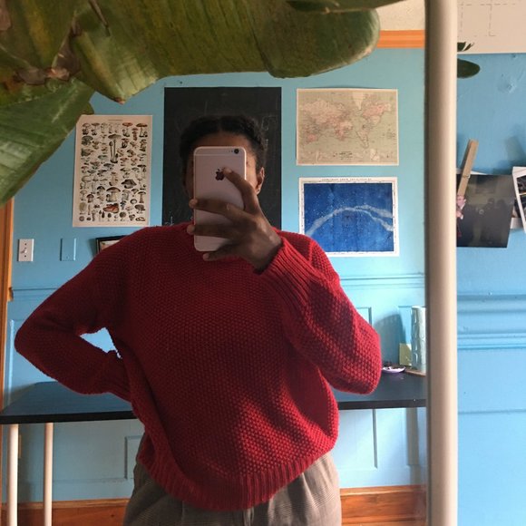 Red Knit Sweater - Picture 3 of 3